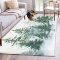 thumbnail image 1 of Forest Green Runner Rug 2.7x5 FT, Non Slip Entryway Carpet, Spring Summer Watercolor Pine Tree Washable Soft Floor Carpet Entrance Mat Non-Shedding Throw Rug for Hallway Laundry Room Bedside, 1 of 9