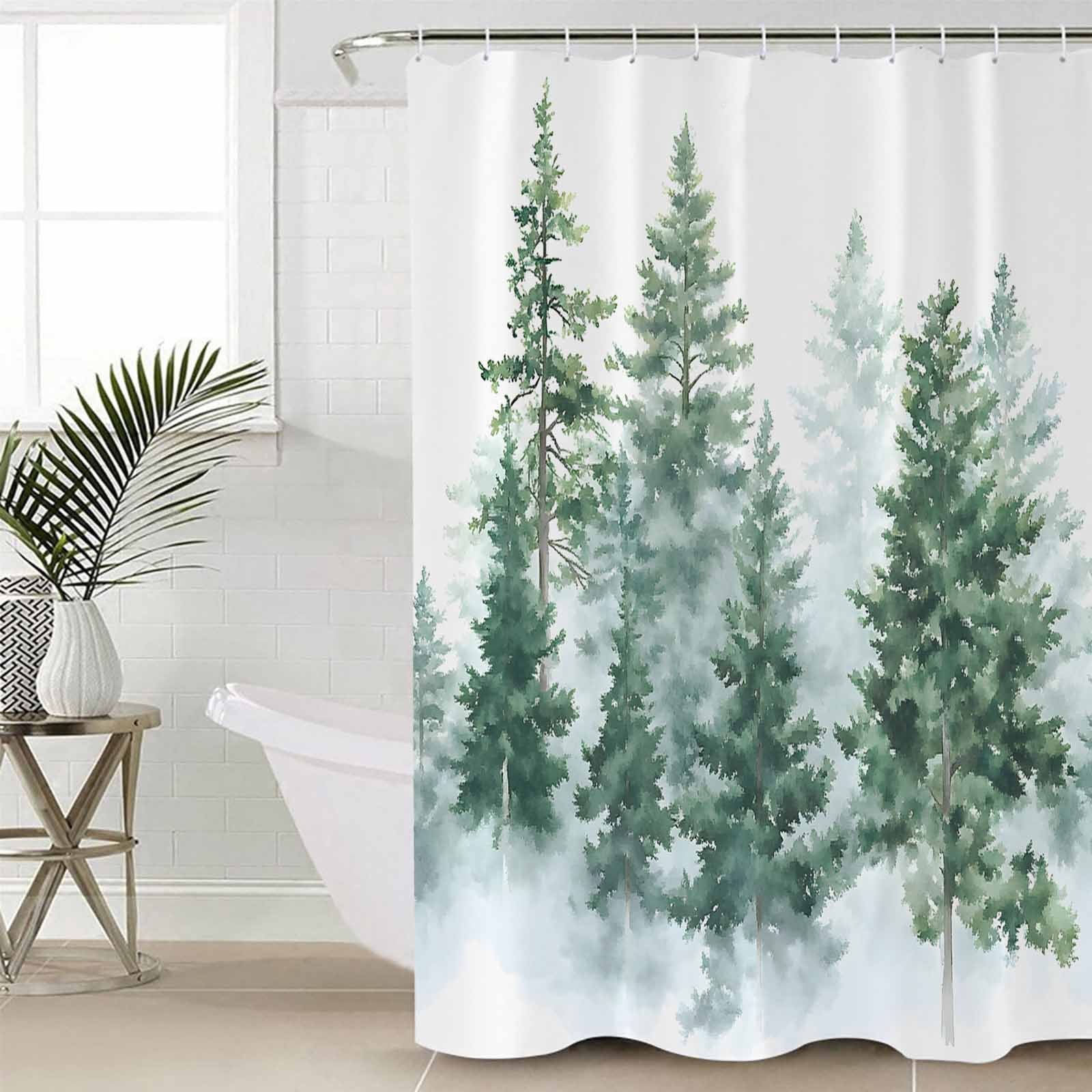 Forest Green Shower Curtainnull