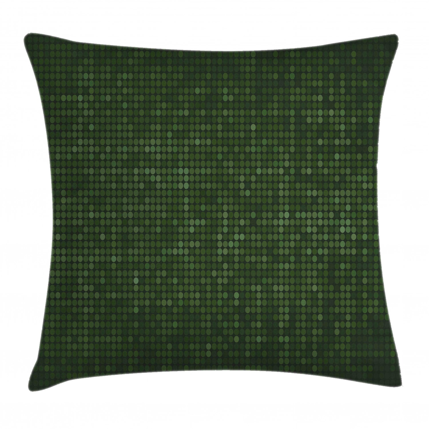 Forest Green Throw Pillow Cushion Cover, Spotty Pattern with Symmetric ...