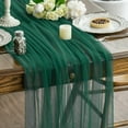 thumbnail image 1 of Forest Green Tulle Table Runner 120 Inch 10FT for Boho Wedding Arch Altar Decorations, Versatile Use, 1 of 5