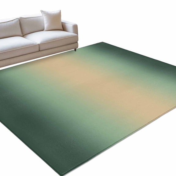 Forest Green Yellow Gradient Area Rugs 8x10ft Minimalist Ombre Modern Art Floor Rug&nbsp;Non Slip Low Pile Ultra Soft Throw Carpet for Entryway Indoor Entrance Kitchen Bathroom