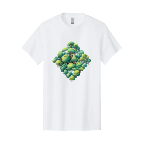 Forest-Heart Mens Graphic Tee, 100% Cotton, Casual Summer Wear