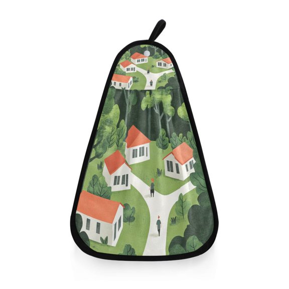 Forest Hut Hanging Towel Hand Towel 16.53x12.20in Quick-Drying for Kitchen and Bathroom Use