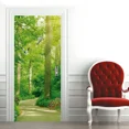 thumbnail image 1 of Forest In Sunlight Door Stickers Wallpaper Spring Woods Sticker Mural Natural Trees Green Grass Dec, 1 of 5