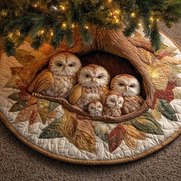 Forest Keepers Quilted Christmas Tree Skirt