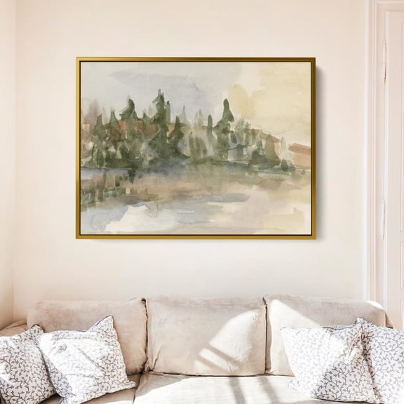 Forest Lake Landscape "Alpine Memories" Art Or Art, Unframed Paper Print