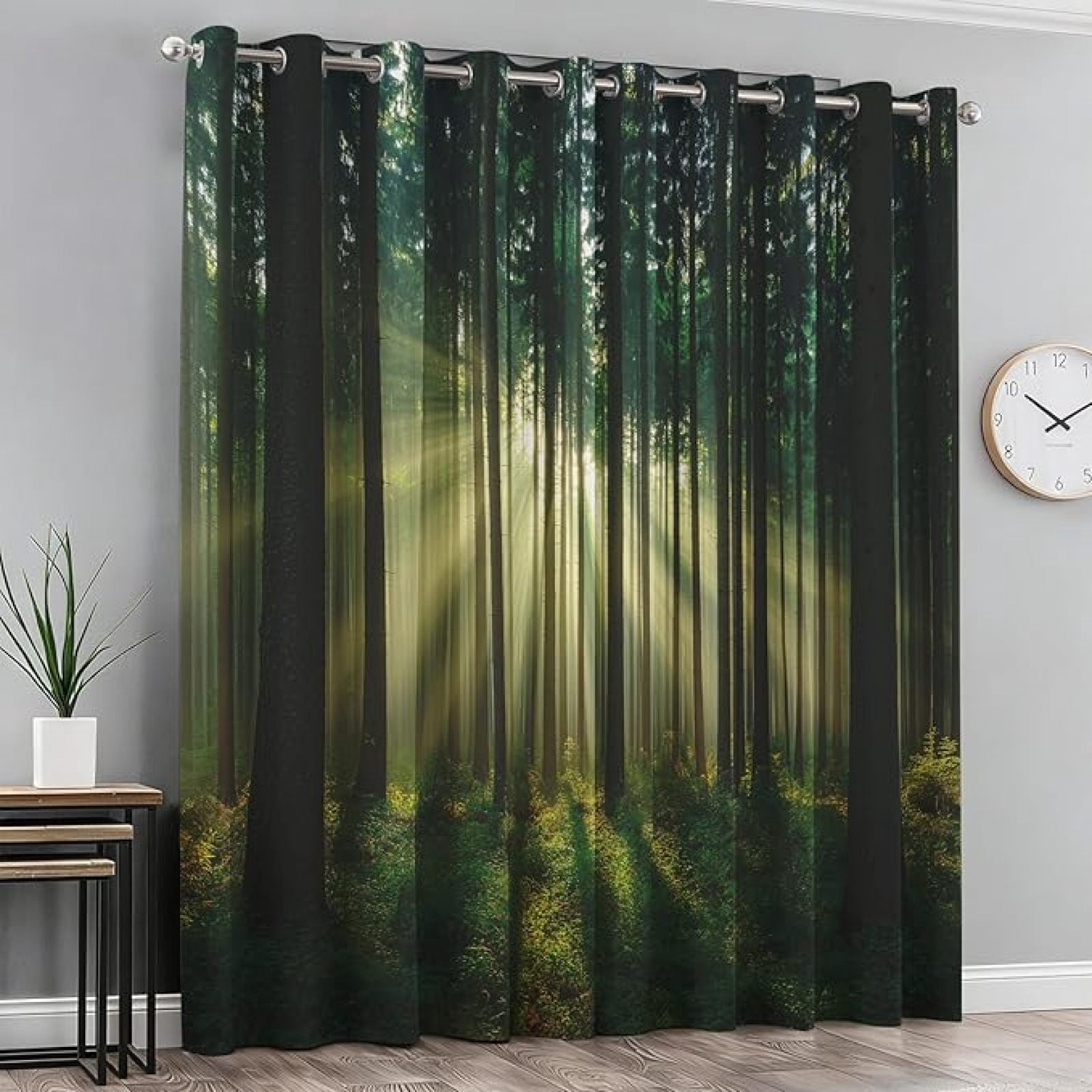 Forest Landscape Curtains Blackout For Living Room Bedroom, Sunlight ...