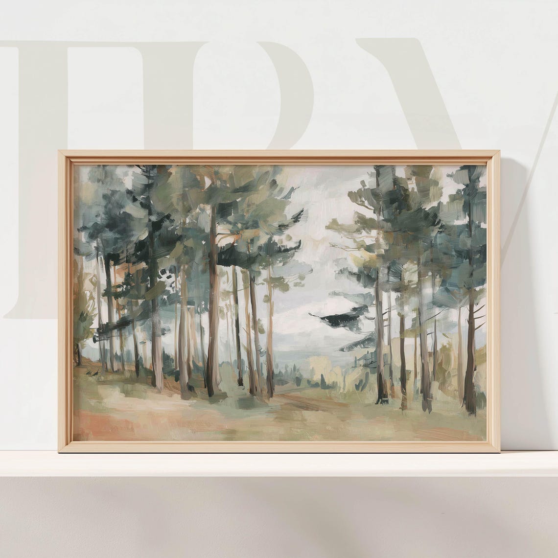 Photo inspiration: Fresh Look at Forest Landscape Wall Art Neutral Woodland Rustic Nature Inspired