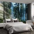 thumbnail image 1 of - Forest Landscape Wall murals Woodland Tree Peel and Stick self Adhesive Wallpaper for Bedroom Living Room -, 1 of 3