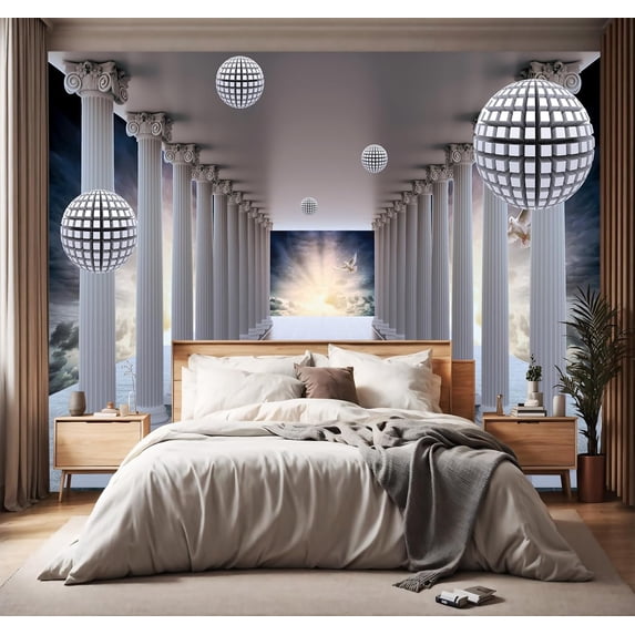 - Forest Landscapes Woodland Tree Fabric Wallpaper Living Room Bedroom Bathroom Jungle Wall Mural- not Peel and Stick)