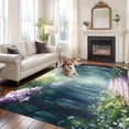 thumbnail image 1 of Forest Large Area Rugs 8x10 ft Flowers Spring Landscape Washable Rug Non Slip Indoor Carpet Absorbent Floor Mat for Living Room Bedroom Dining Room, 1 of 9