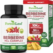 Forest Leaf Berberine Supplement 1300mg, Ultra High Potency Berberine HCl with Ceylon Cinnamon, 180 Capsules