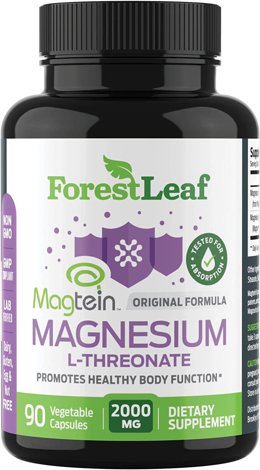 Forest Leaf Magnesium LThreonate Brain Supplement for Focus, Memory