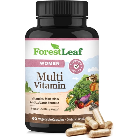 Forest Leaf Multivitamin for Women, Daily Multi-Vitamin for Women - All Essential Vitamins | 60 Veg Caps