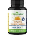 thumbnail interactive-video image 1 of Forest Leaf Vitamin D3 + K2 (MK7) Supplement, Calcium for Strong Teeth, Bones, and Immune Support, 60 Veggie Capsules, 1 of 10