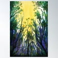thumbnail image 1 of Forest Light Poster Wall Art, Modern Wall Decor, 12x18 UNFRAMED, 1 of 3