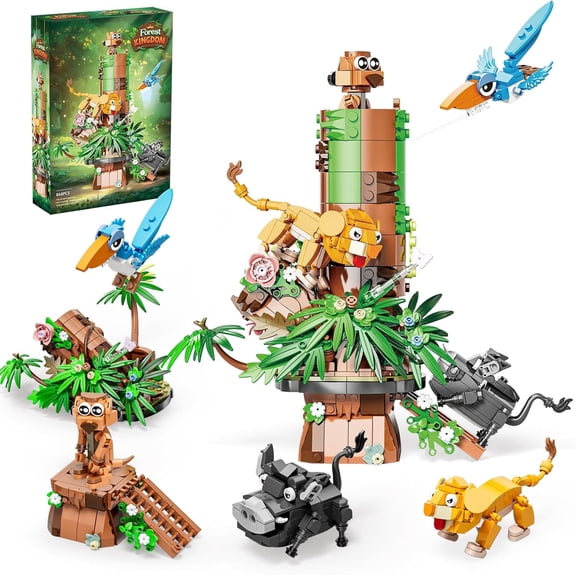 Forest Lion Animals Building Set Compatible with Lego Gift for Boys and Girls 868 Pcs