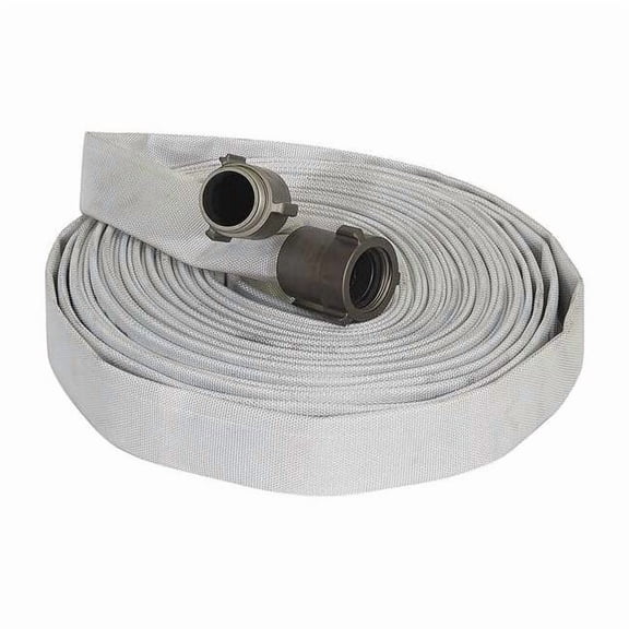 Forest-Lite Fire Hose,100 ft,White,Polyester G55H1F100N