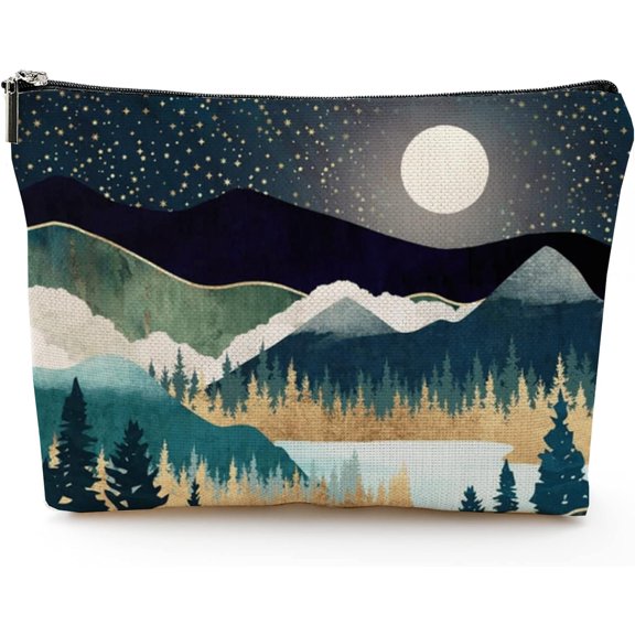 Forest Makeup Bag Travel Portable Pouch Toiletry Organizer Storage Bag Zipper Pouch For Women