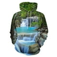 thumbnail image 1 of Forest Men's Women Vintage 3D Hooded Sweatshirt - All-Season Loose Fit Streetwear, 1 of 6
