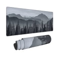 thumbnail image 1 of Forest and Mountain Large Gaming Mouse Pad with stitched edges, Premium-Textured Non-Slip Rubber Base &Precision Tracking Surface , 31.5x11.8 inch, 1lb, 3mm  Waterproof  Mousepad for Desktop，Lapt, 1 of 6