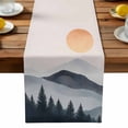 thumbnail image 1 of Forest Mountain Table Runner, Sun Landscape Kitchen Table Runners Dress Scarves for Table Decorations Party/Restaurant/Indoor Outdoor Use, 13x90in, 1 of 9