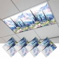 thumbnail image 1 of Forest Mountains Magnetic Fluorescent Light Covers for Ceiling Lights 2x4 Feet, Oil Painting Flower Pine Trees Office Classroom Kitchen Drop Ceiling Light Covers Lighting Filters Shade Panel 4 Packs, 1 of 9