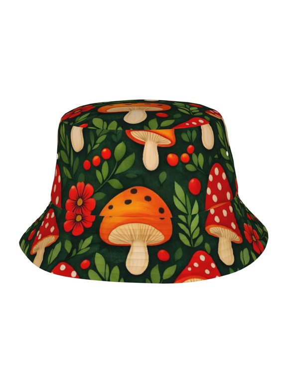 Forest Mushroom Fisherman's Hat Casual and Breathable Sun Hat for Men and Women