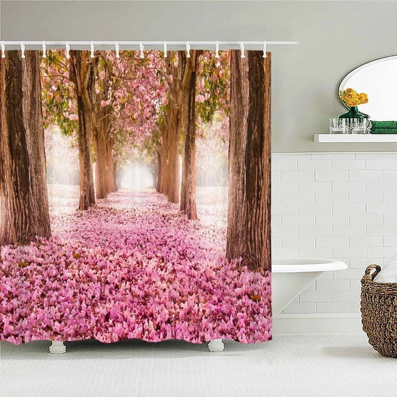 Forest Natural Scenery Shower Curtains 3d Printing Bath Curtains Polyester Washable Fabric With Home Decorative Screen