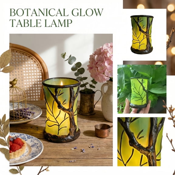 Forest Nature-Inspired Ambient Lamp, Forest Ambient Desk Lamp for Reading, for Living Room Bedroom Home Office Decor