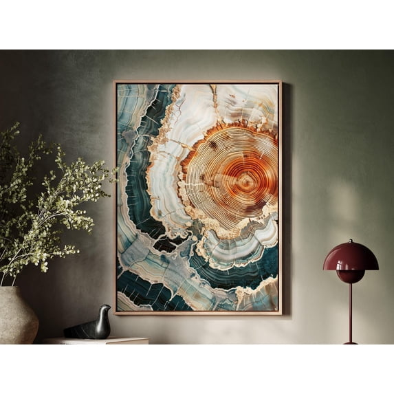 Forest Nordic Tree Ring Art Floating Portrait Ancient Majestic ...