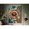 Floaitng Tree Forest Nordic Tree Ring Portrait Floating Modern Nordic Nature Poster ...