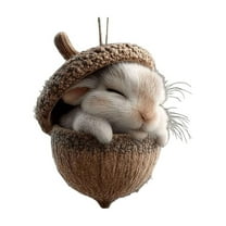 Forest Ornaments - Handcrafted Forest Animal Ornaments for Holiday and Year-Round Decor - Adorable Owl, Bunny, and Hedgehog Designs