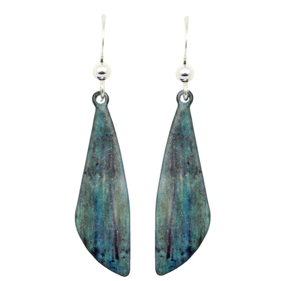 Forest Painted Earrings by d'ears Non-Tarnish Sterling Silver French Hook Ear Wire