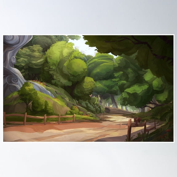 Forest Path Poster Wall Art, Modern Wall Decor, 8x12 UNFRAMED