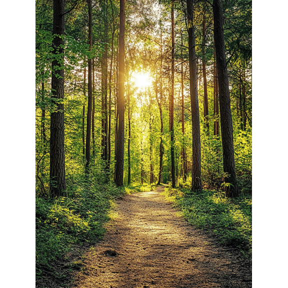 Forest Path Scenery Decor Painting/Canvas Art Perfect for Living Room Bedroom Office Dining Room Study Room Kitchen Hallway Nature Lovers Decoration Landscape Enthusiast Gallery.