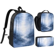 Forest Pathway Backpack Set 3pc Including Backpack, Lunch Bag and Pen Bag Combination