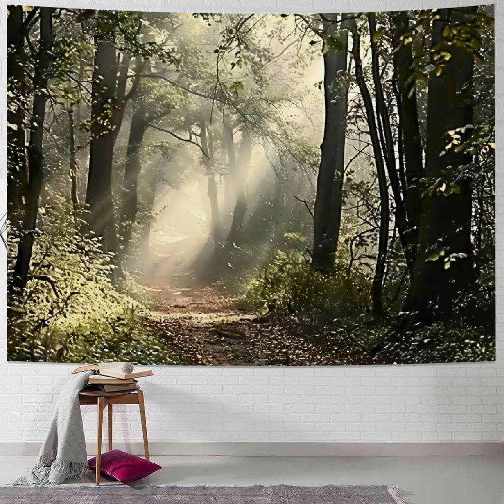 Forest Pathway in the Misty Mountain Tapestry Wall Hanging Art Nature ...