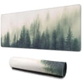 thumbnail image 1 of Forest Pattern Mouse Mat - Ensuring Precision in Every Move with its Extra Large Size, Non-Slip Rubber Base, and Stitched Edges - 31.5 x 11.8 inches, 1 of 7