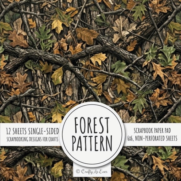 Forest Pattern Scrapbook Paper Pad: 6x6 Scrapbooking Designs for Cardmaking, DIY Crafts, Printmaking, and Papercrafts, (Paperback)
