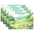 thumbnail image 1 of Forest People 12×18 inch Placemats Heat Resistant Washable Foldable Rectangular Placemats Set Decoration Indoor Outdoor for Kitchen Dining Table 4PCs, 1 of 8