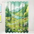thumbnail image 1 of Forest People Black Out Curtains 84 Inch Length Curtains for Sliding Glass Doors Bedroom Living Room 2 Pack, 1 of 6