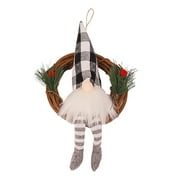 Forest People Sitting On Vine Ring Pendant Christmas Ornaments Come With Lights