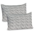 thumbnail image 1 of Forest Pillow Sham Set of 2, Botanical Foliage Herbs Wild Plants Leaves Autumn Fall Soft Toned, Quality Microfiber Bedding Item for All Seasons, 26" x 20", Warm Taupe Dust and White, by Ambesonne, 1 of 3