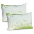 thumbnail image 1 of Forest Pillow Sham Set of 2, Fresh Foliage Design with Pastel Colored Leaves Botanic Environment Eco Purity Image, Quality Microfiber Bedding Item for All Seasons, 26" x 20", Soft Green, by Ambesonne, 1 of 3