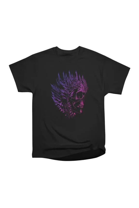 Forest Punk and Psychedelic Skulls T-Shirt Tee Gift For Him Merch For Her Apparel For Frie