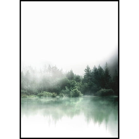 Forest Reflections Poster Wall Art, Modern Wall Decor For Living Room Bedroom, 12x18 UNFRAMED
