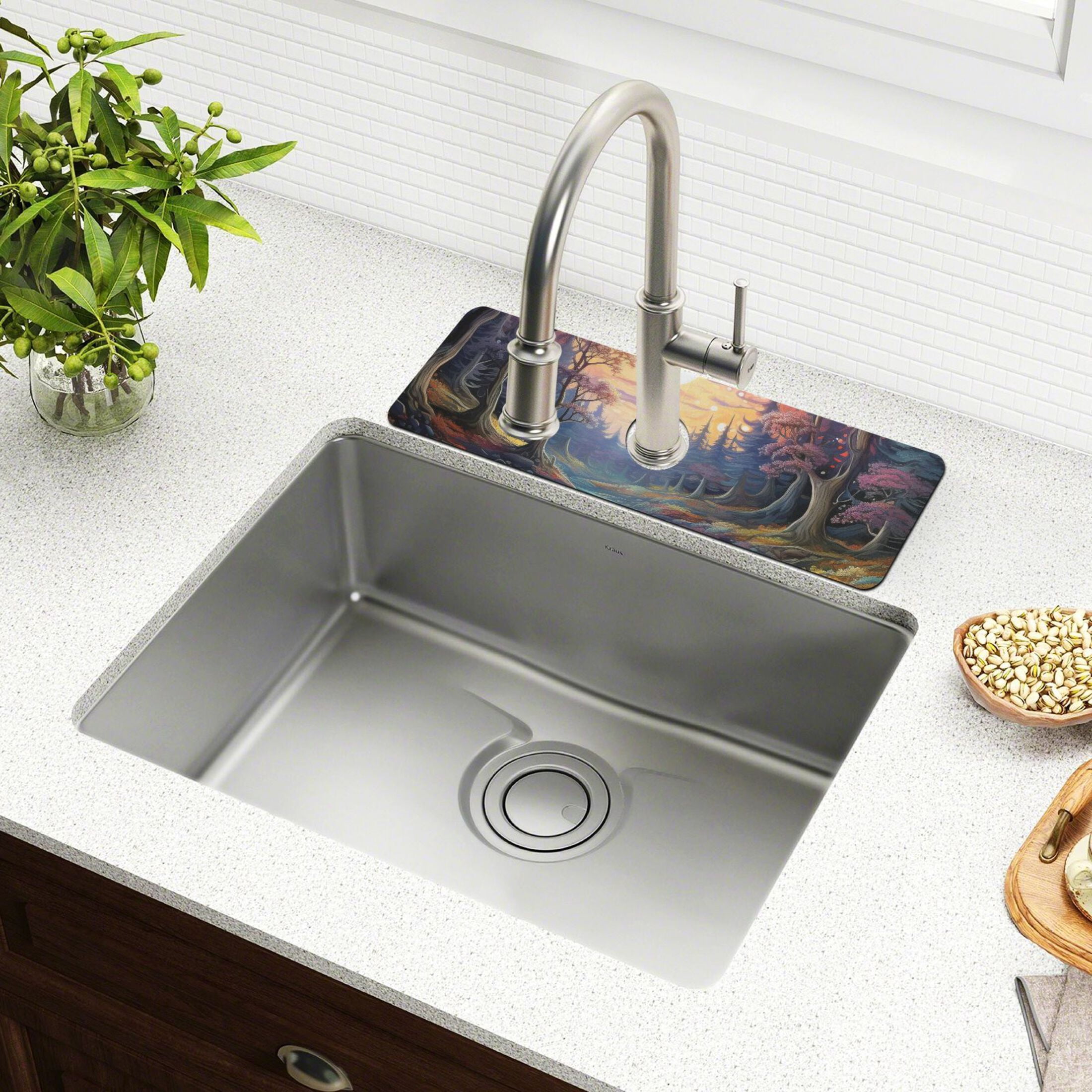 Forest River Sun Sink Splash Guard Faucet Drying Mat 14.7"x5.4 ...