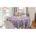 thumbnail image 1 of Forest Round Tablecloth, Meadow Leaves Vivid Childish Cartoon of Rural Foliage Spring Herbs Flora Pattern, Circle Table Cloth Cover for Dining Room Kitchen Decor, 60", Multicolor, by Ambesonne, 1 of 2