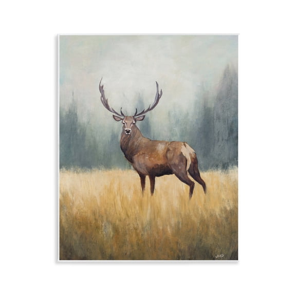 Stupell Industries Forest Royalty Elk Wall Plaque Art, design by Julia Purinton, 14 x 11